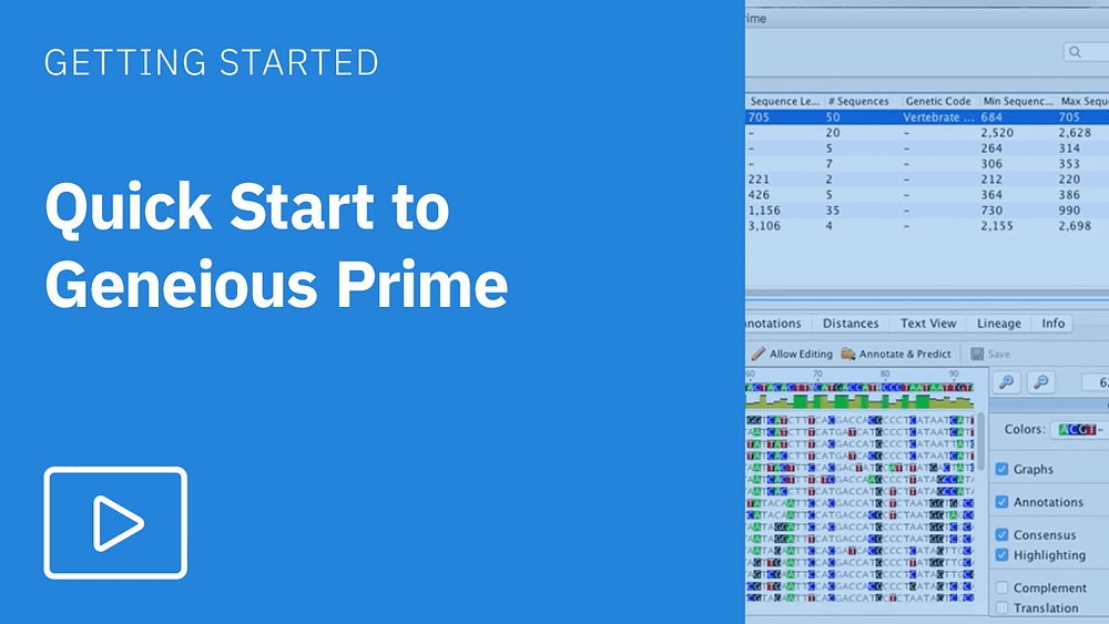 Quick Start to Geneious Prime