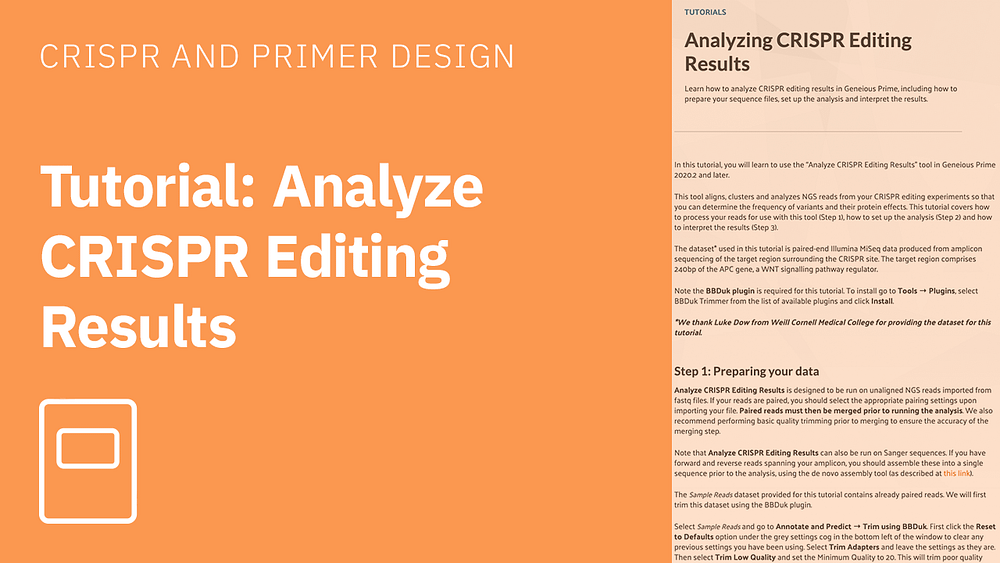 Tutorial Analyze CRISPR editing results